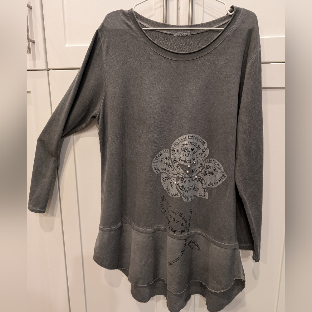 Made in Italy long-sleeve tunic dress